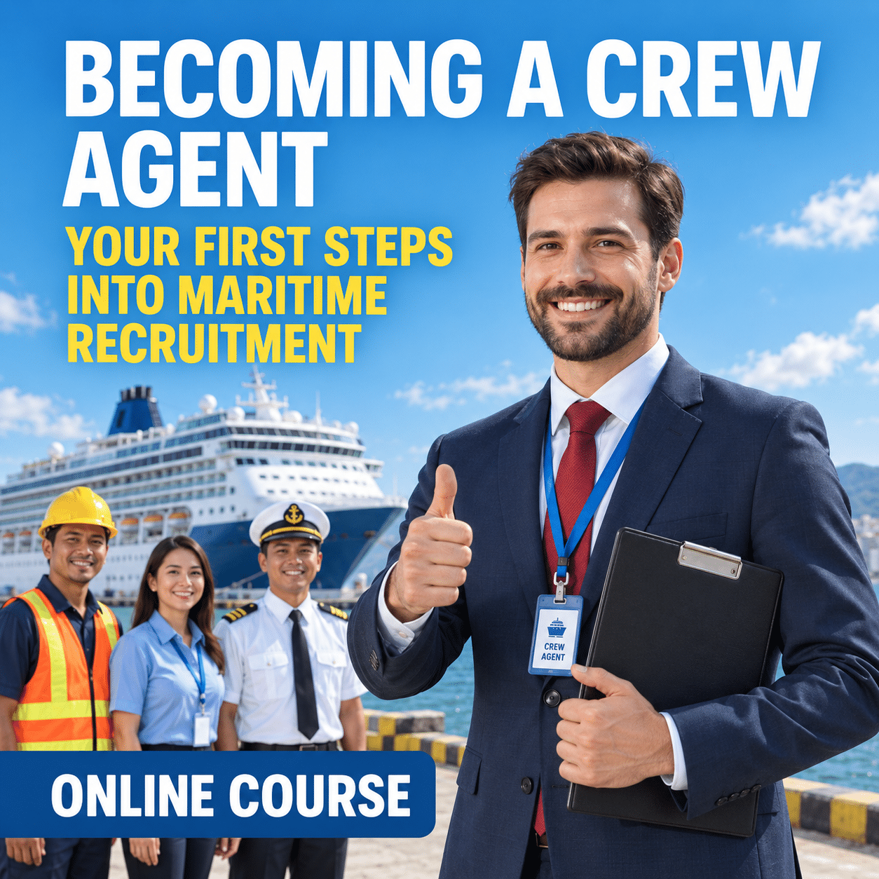 Becoming a Crew Agent: Your First Steps into Maritime Recruitment – Online Course –